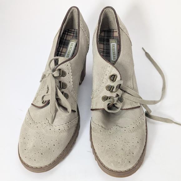 Skechers struts graduate high heel oxford shoes - Picture 4 of 11